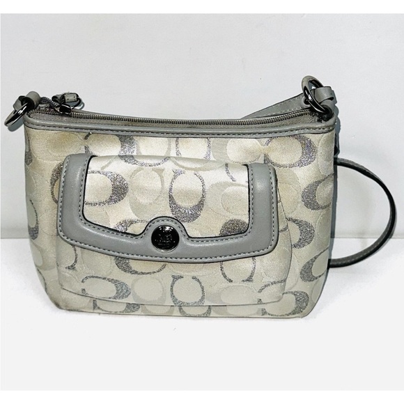 Coach Cream and Gray Crossbody Bag - Picture 1 of 13